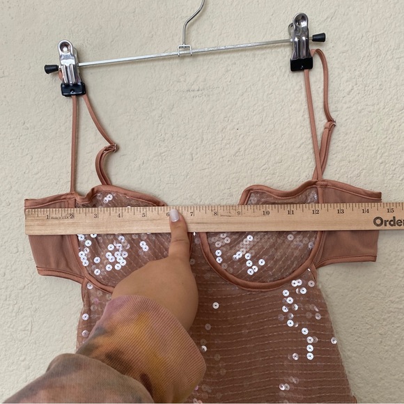 HOUSE OF CB 'Bonita' Cafe Au Lait Sequin Maxi Dress‎ NWOT size S - Picture 8 of 17